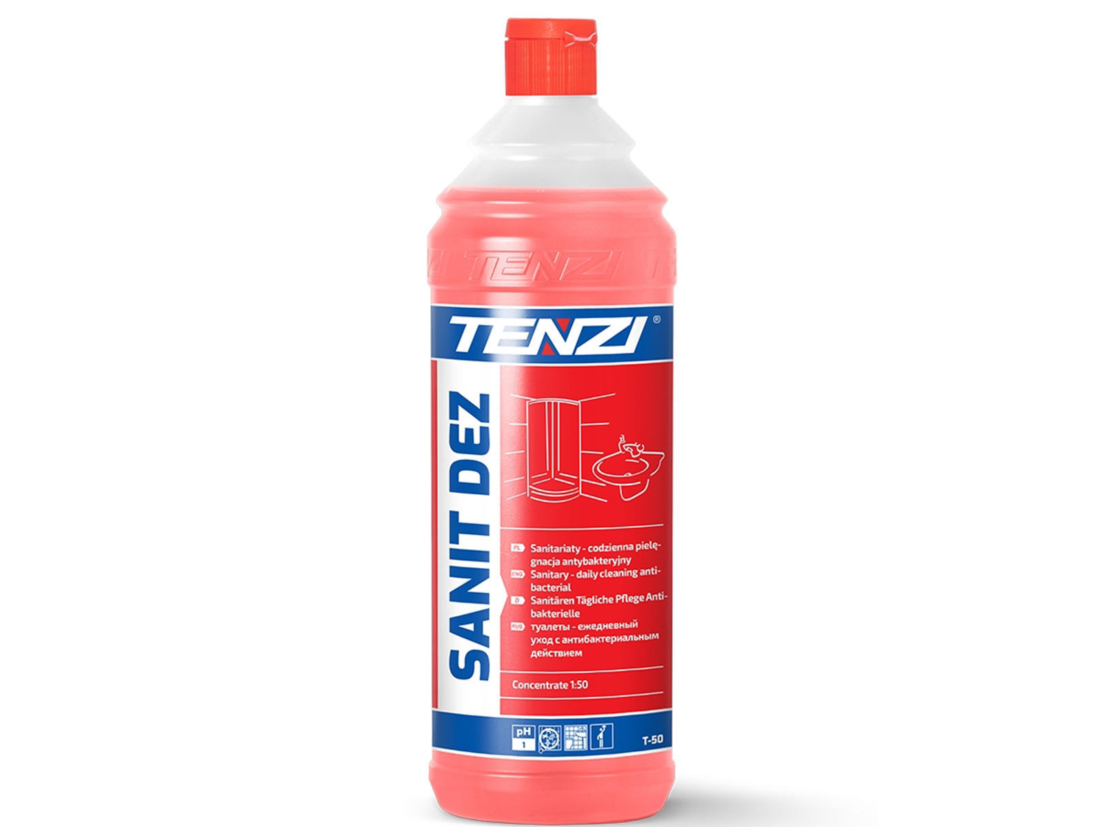 SANIT DEZ T50 Tenzi 1l mycie i dezynfekcja toalet
